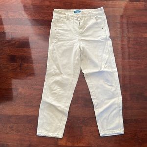 High waisted cream jeans